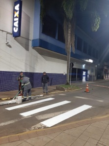 DMT Continua Revitalização das Sinalizações Horizontais em Cruz Alta