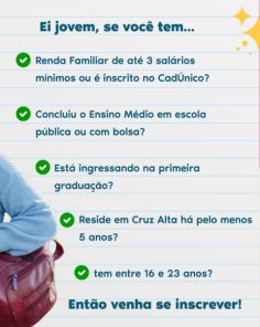 JOVENS BRILHANTES> Estude de graça na Unicruz; prazo de inscrições até 29/07