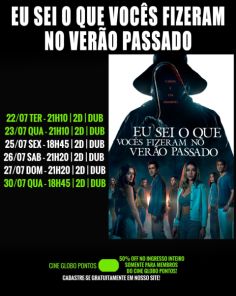 DOMINGO: Confira a programação de filmes  no Cine Globo de Cruz Alta