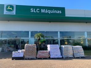 SLC Máquinas entrega 4,2 toneladas de alimentos ao Hospital São Vicente