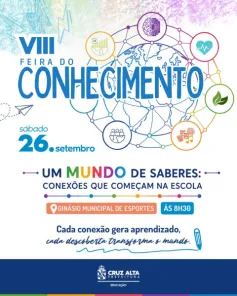 SÁBADO> 8ª Feira do Conhecimento reúne escolas municipais em Cruz Alta