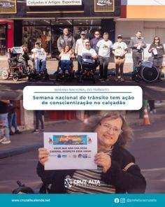 SEMANA DO TRÂNSITO>Ação no centro reforça respeito às vagas para PCDs