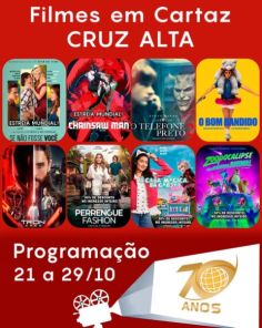 CINEMA: Confira os filmes em Cartaz neste sábado em Cruz Alta