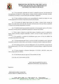 Administração Municipal altera horário do Toque de Recolher