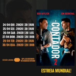 DOMINGO: Confira a programação de filmes  no Cine Globo de Cruz Alta