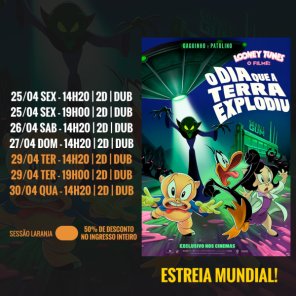 DOMINGO: Confira a programação de filmes  no Cine Globo de Cruz Alta