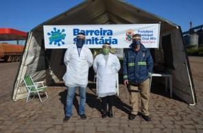 Iniciaram hoje as Barreiras Sanitárias na Avenida Santa Barbara em Cruz Alta