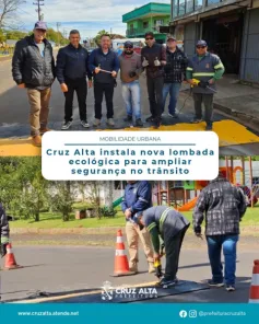TRÂNSITO>Cruz Alta instala novas lombadas ecológicas para reforçar segurança 