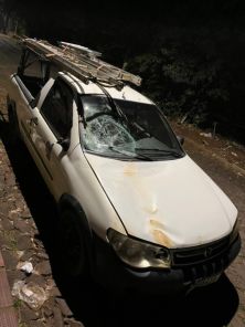 Cavalo provoca acidente na BR-158 em frente ao Parque de Exposições