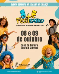 OUTUBRO> 5º Festeatro reúne estudantes e celebra o teatro em Cruz Alta