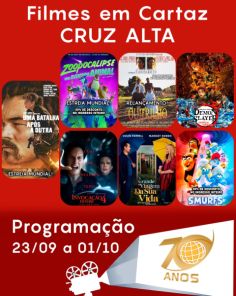 CINEMA: Confira os filmes em Cartaz neste sábado em Cruz Alta