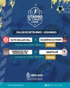 COMEÇA HOJE> O Campeonato Citadino de futebol de campo em Cruz Alta
