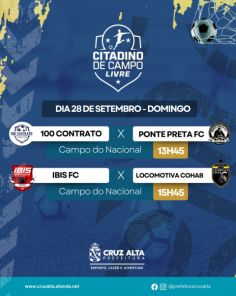 COMEÇA HOJE> O Campeonato Citadino de futebol de campo em Cruz Alta