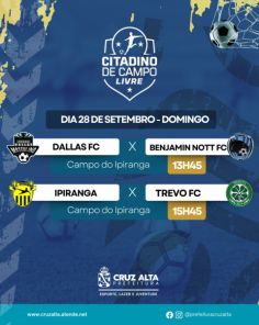 COMEÇA HOJE> O Campeonato Citadino de futebol de campo em Cruz Alta