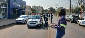 Ação de Panfletagem da ANTT, Rumo e DMT de Cruz Alta na manhã da terça