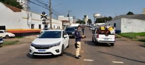Ação de Panfletagem da ANTT, Rumo e DMT de Cruz Alta na manhã da terça