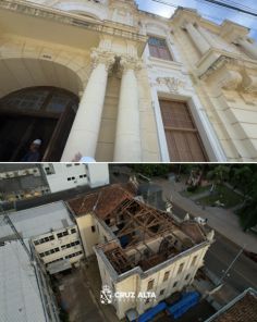 Avança nova etapa da obra de restauro do prédio da Prefeitura de Cruz Alta
