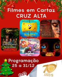 CINEMA: Confira os filmes em Cartaz neste sábado em Cruz Alta