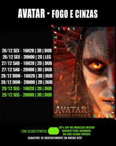 DOMINGO: Confira a programação de filmes  no Cine Globo de Cruz Alta