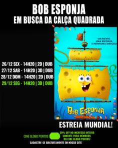 DOMINGO: Confira a programação de filmes  no Cine Globo de Cruz Alta