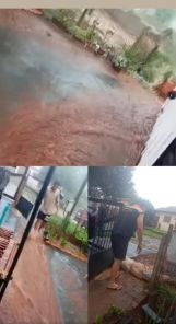 SEXTA> Chuva forte alaga rua e invade residência na Vila Rancho, em Cruz Alta
