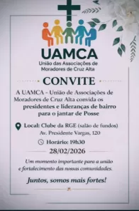 Posse da nova diretoria da UAMCA acontece neste sábado