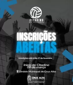 ÚLTIMO DIA: Inscrições para o Citadino de Voleibol 2026 encerram nesta sexta