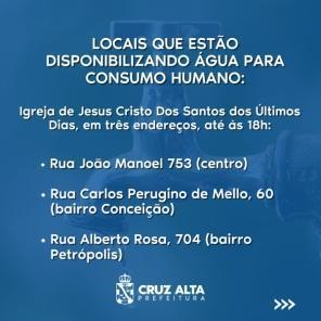 LISTA ATUALIZADA: instituições, empresas e igrejas disponibilizam água