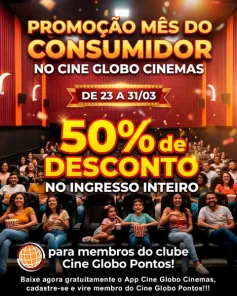 DOMINGO: Confira a programação de filmes  no Cine Globo de Cruz Alta
