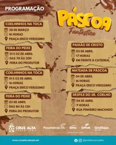 COMEÇA HOJE> Cruz Alta Celebra a Páscoa Fantástica com Programação Especial
