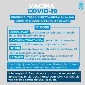 Vacinação contra a Covid-19 continua nesta semana em Cruz Alta