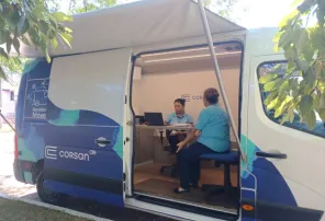Corsan prestará atendimento móvel hoje em frente ao Belarmino Cortês