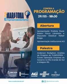 HOJE E AMANHÃ> Cruz Alta promove 2ª Maratona do Empreendedorismo na ACI
