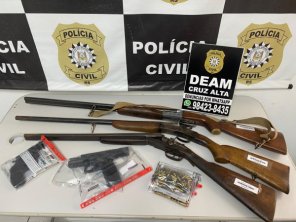 Homem é preso por posse irregular de arma em Cruz Alta e liberado após fiança