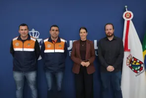 Prefeita Paula recebe coordenador regional da Defesa Civil em Cruz Alta
