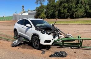 Acidente de trânsito na quinta envolve dois veículos na ERS-223 em Ibirubá