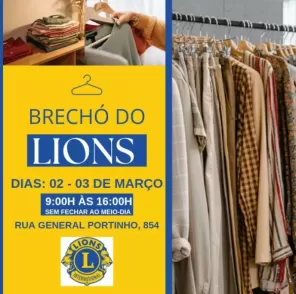 Brechó Solidário do Lions Clube Cruz Alta Centro inicia nesta segunda