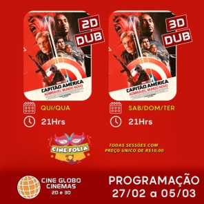 CINEMA>Todas as sessões com ingressos a R$10,00; confira os filmes em cartaz