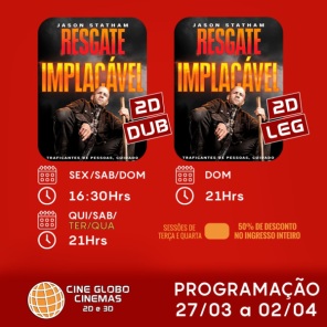 CINEMA: Confira os filmes em Cartaz neste sábado em Cruz Alta