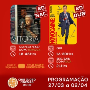 CINEMA: Confira os filmes em Cartaz neste sábado em Cruz Alta