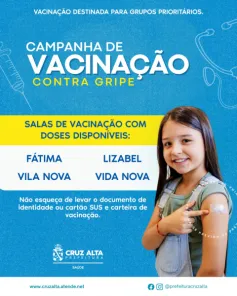 8.667 DOSES> Vacinação contra a gripe avança em Cruz Alta, mas longe do ideal