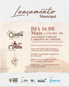EM MAIO> Coxilha Nativista terá lançamento municipal com programação cultural