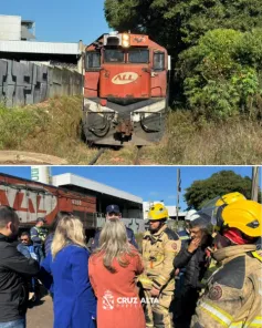 Cruz Alta realiza simulação de acidente ferroviário na Presidente Vargas