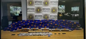 Moradores de Cruz Alta são presos com 103 quilos de maconha em Santa Maria