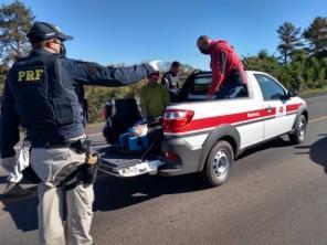 Acidente de trânsito na BR 158 em Cruz Alta