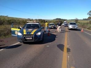 Acidente de trânsito na BR 158 em Cruz Alta