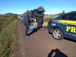 Acidente de trânsito na BR 158 em Cruz Alta