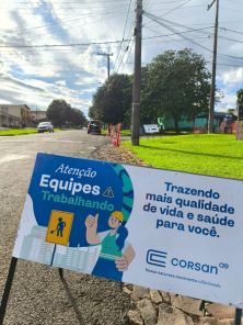 Obras da Corsan avançam no Centro e em quatro bairros de Cruz Alta