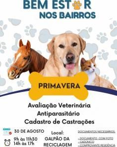 Projeto Bem-Estar estará nesta terça e quarta no Bairro Jardim Primavera