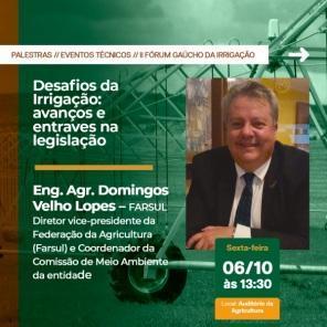 Fenatrigo será palco da segunda edição do Fórum Gaúcho da Irrigação